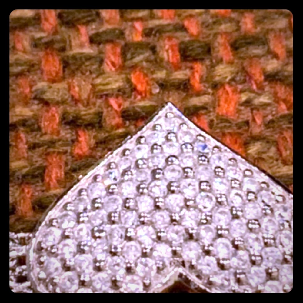 Icz Stonez Sterling Silver CZ Heart Mesh Bracelet